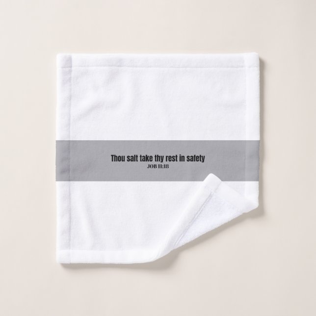 Bible Scripture Towel Take Thy Rest In Safety  (Wash Cloth)