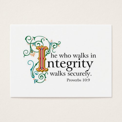 Bible Scriptures on Trust and Integrity.. Business Card Template