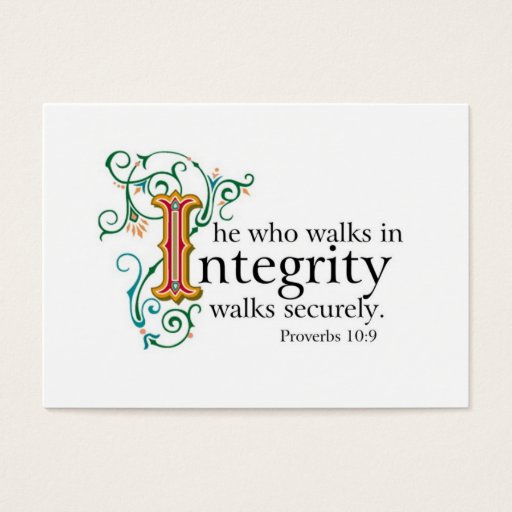 Customizable Bible Scriptures on Trust and Integrity.. Business Card Template
