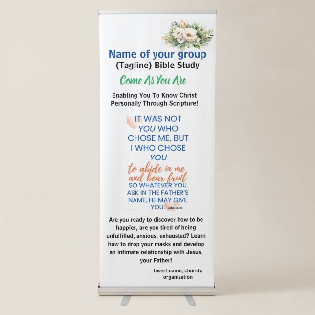 Bible Scriptures Vertical Banner (Front)