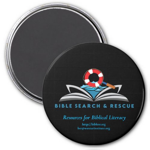 Bible Search  Rescue __ Circle Magnet 3 in