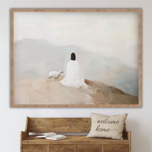 Bible Story About The Lost Sheep Jesus And The 99 Poster