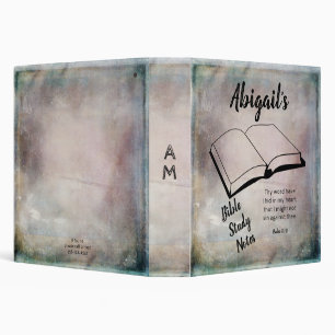 Bible Study Choose Scripture Rustic Teal Purple 3 Ring Binder