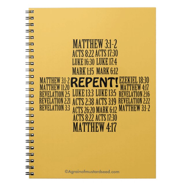 Bible Study Christian Quotes Notebook (Front)