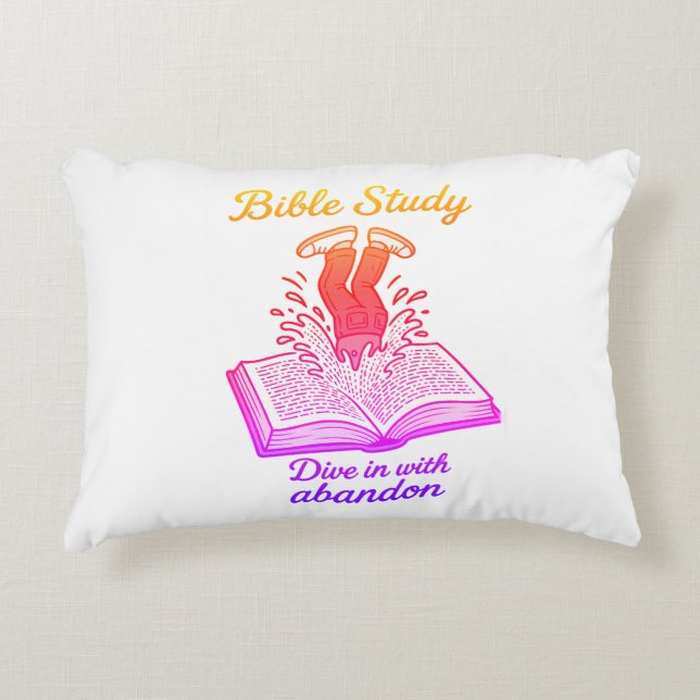 Bible study invitation accent pillow (Front)