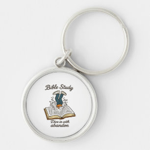 Bible study invitation keychain