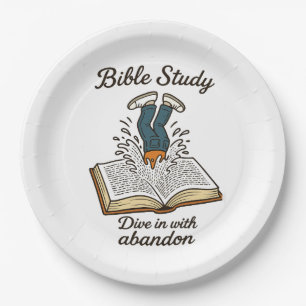 Bible study invitation paper plates