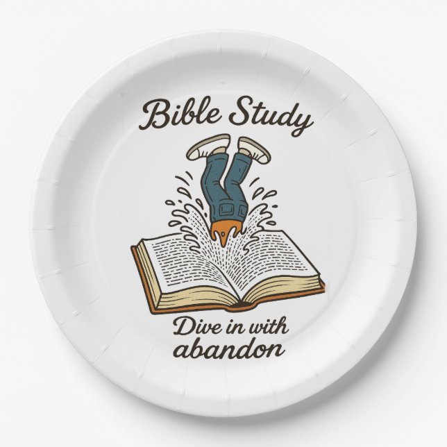 Bible study invitation paper plates (Front)