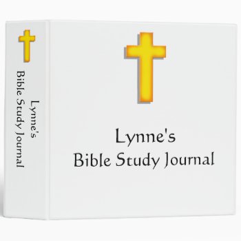 Bible Study Journal  Personalized 3 Ring Binder by Lynnes_creations at Zazzle