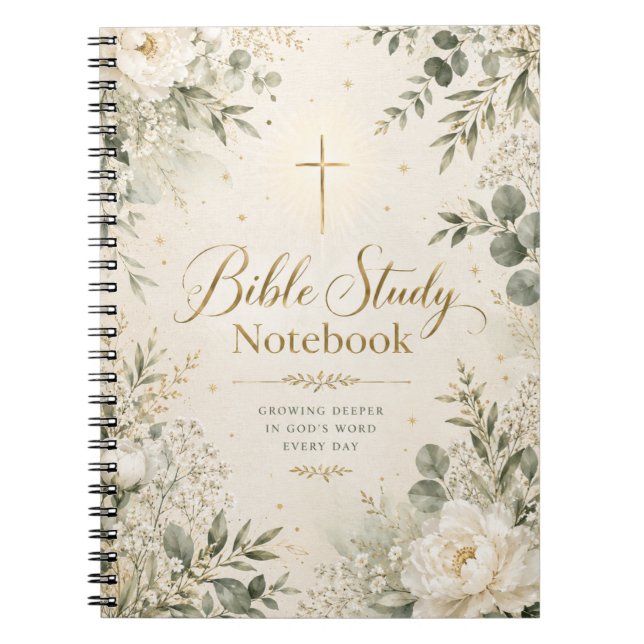 Bible Study Notebook | Christian Spiral Notebook | (Front)