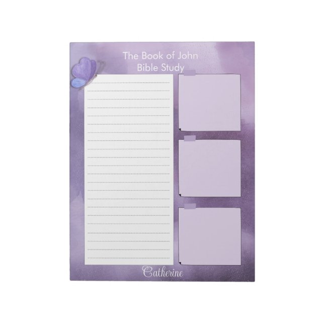 Bible Study Notepaper Personalized Notepad (Rotated)