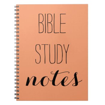 "bible Study Notes" Pick Your Color Notebook by StraightPaths at Zazzle