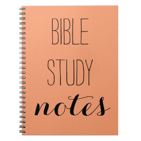 "bible Study Notes" Pick Your Color Notebook