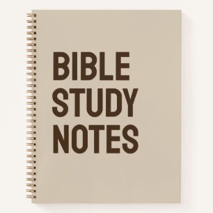 Bible Study Notes – Taupe Brown Minimalist Notebook
