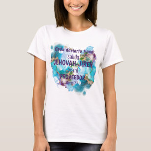 Bible Text Quote Marble Blue Purple Gold T-Shirt