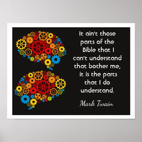 Bible Thoughts _ Mark Twain quote _ Art print