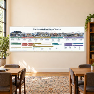 Bible Timeline - Modern Slate - 12 x 4 ft Banner