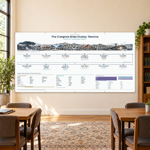 Bible Timeline - Modern Slate - 8 x 4 ft Banner