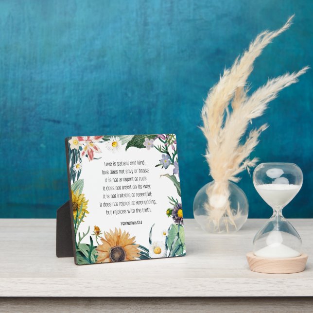 Bible verse, 1 Corinthians 13:4, Plaque (Insitu)