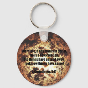 Bible Verse 2 Corinthians 5:17 Keychain