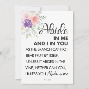 Bible verse Abide in Me Invitation