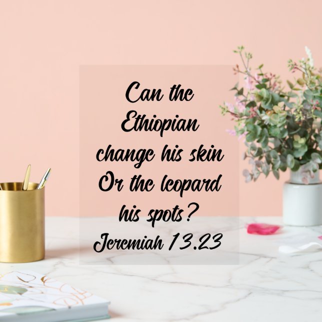 Bible verse about Ethiopia Acrylic Sign (Wedding)