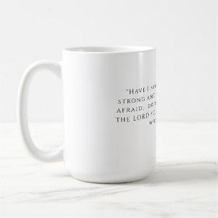 Bible verse about fear- tall white Mug