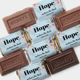 Bible verse about Hope Blue Floral Hershey's Miniatures