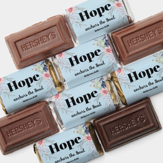 Bible verse about Hope Blue Floral Hershey's Miniatures (Assorted)