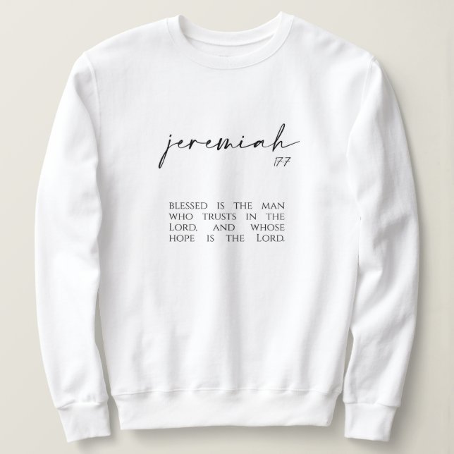 Bible Verse about  Love White Woman Sweatshirt (Design Front)