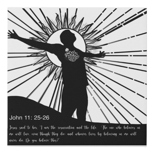 Bible verse adult coloring faux canvas print (Front)