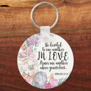 Bible Verse Aluminium Round Keychain