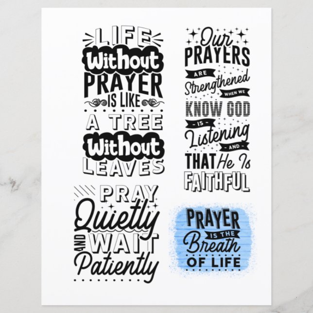 Bible Verse and Quote Card For Scrapbook (Front)