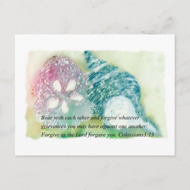 Bible verse and seashells postcard (Front)