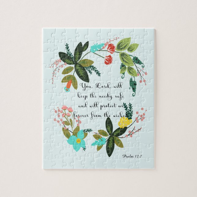 Bible Verse Art - Psalm 12:7 Jigsaw Puzzle (Vertical)