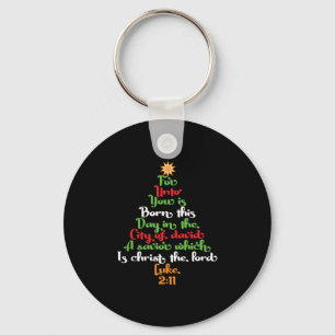 Bible verse as Christmas tree Christmas giftidea Keychain