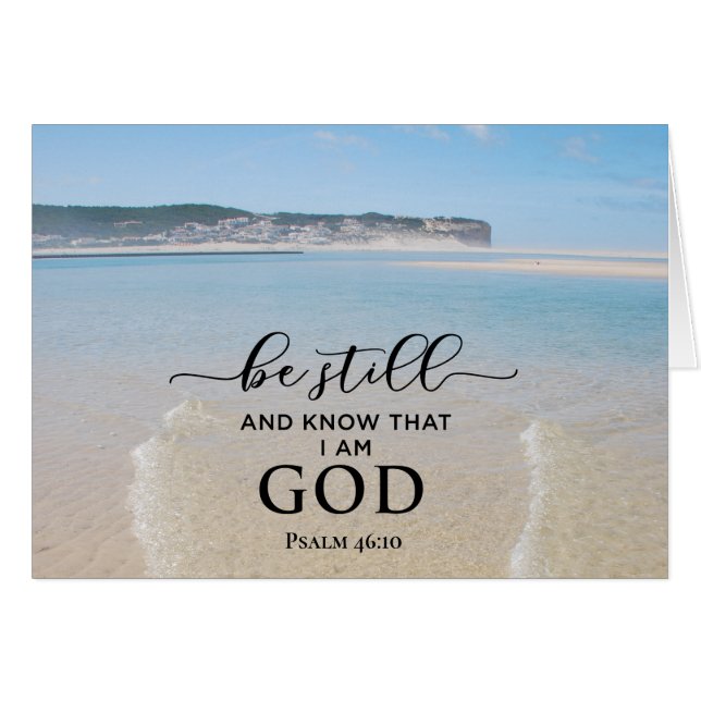 Bible Verse Be Still and Know I Am God Card (Front Horizontal)