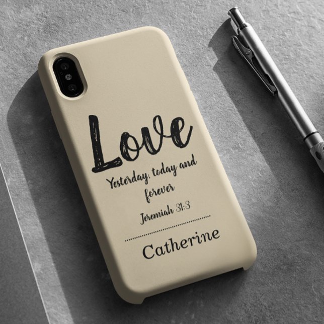 Bible verse Beige Case-Mate iPhone Case (Creator Uploaded)