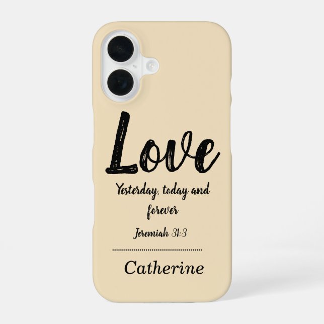 Bible verse Beige Iphone Case (Back)