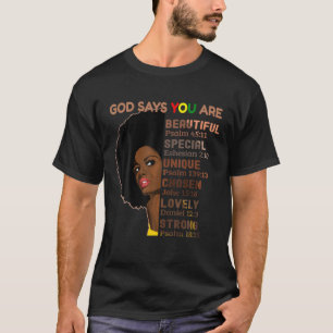 Bible Verse BLACK HISTORY MONTH Cool BLM Melanin C T-Shirt