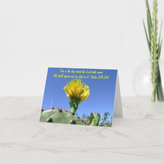 bible verse blank notecard cactus flower