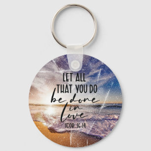 Bible Verse Button Keychain