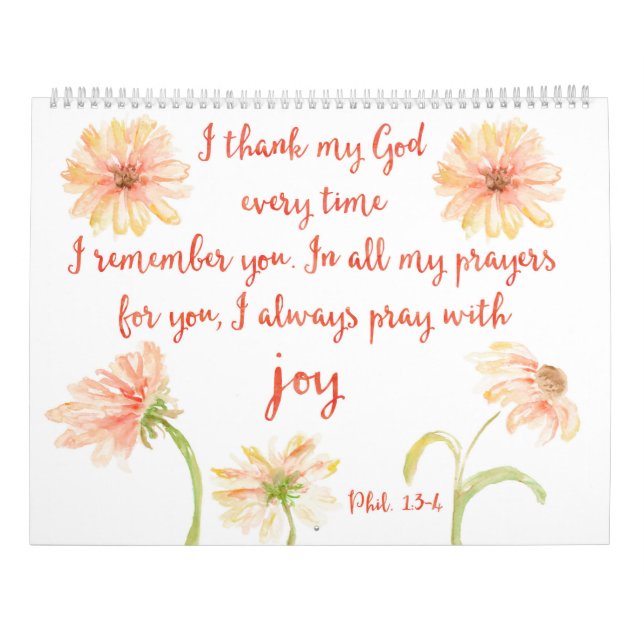 Bible Verse Calendar (Back)