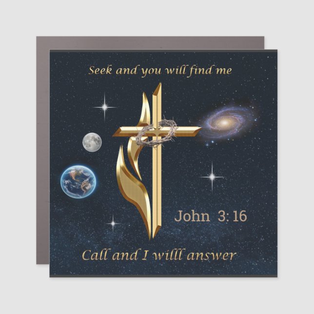 Bible verse car magnet (Front)