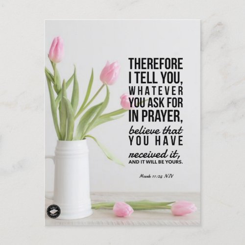 Bible Verse Card Mark 1124 _ Postcard