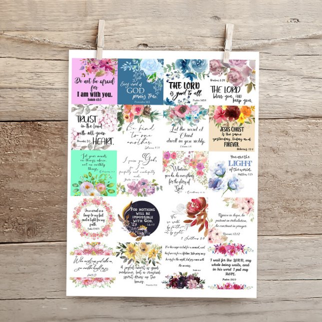 Bible verse cards 2x2 20 pieces (Creator Uploaded)