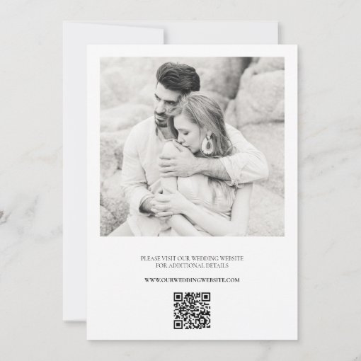 Bible Verse Catholic Wedding QR code Modern Invitation | Zazzle