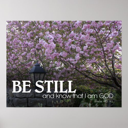 Bible Verse Cherry Blossoms Poster