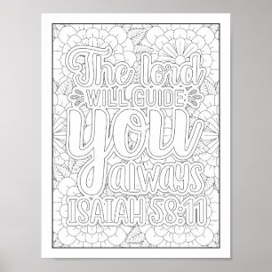 Bible Verse/Christian Adult Coloring Poster