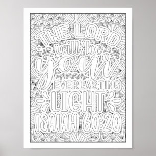 Bible Verse/Christian Adult Coloring Poster